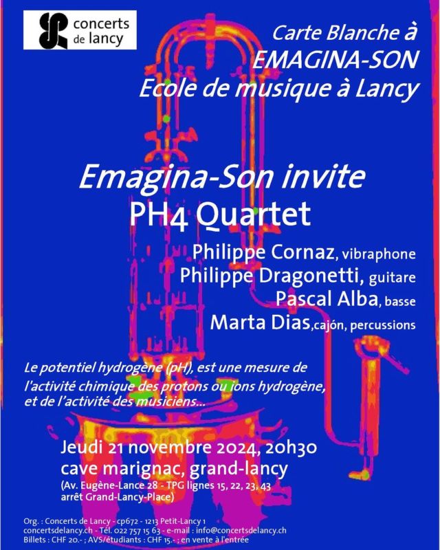 #concertslancyprog2024 #ph4quartet #alchimieparlacreation #emaginason #andfriends #jeudi #21.11.2024 #20:30 #cavemarignac #grandlancy